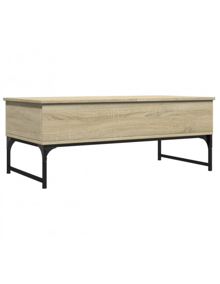 Tavolino Salotto Rovere Sonoma 100x50x40cm Multistrato Metallo