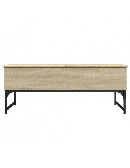 Tavolino Salotto Rovere Sonoma 100x50x40cm Multistrato Metallo