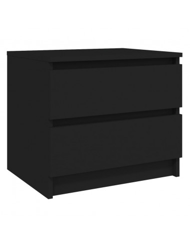 Comodino Nero 50x39x43,5 cm in Legno Multistrato