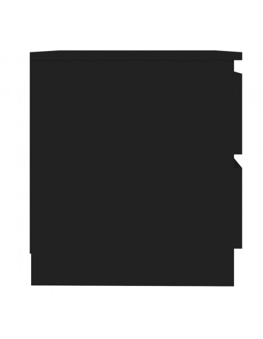 Comodino Nero 50x39x43,5 cm in Legno Multistrato