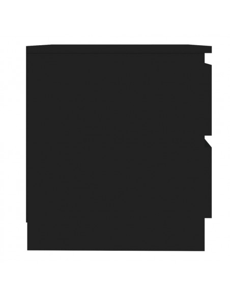 Comodino Nero 50x39x43,5 cm in Legno Multistrato