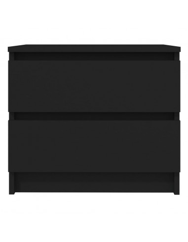 Comodini 2 pz Neri 50x39x43,5 cm in Legno Multistrato