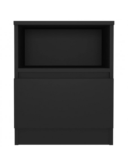 Comodini 2 pz Neri 40x40x50 cm in Legno Multistrato