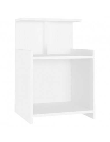 Comodino Bianco 40x35x60 cm in Legno Multistrato