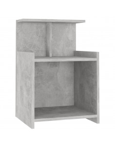 Comodino Grigio Cemento 40x35x60 cm in Legno Multistrato 2