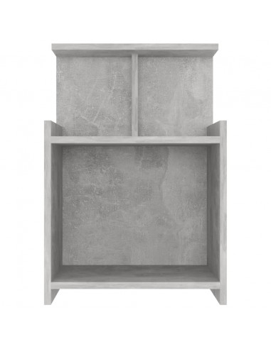 Comodino Grigio Cemento 40x35x60 cm in Legno Multistrato