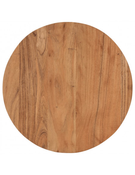 Tavolino Salotto 45x45x35cm in Legno Massello di Acacia e Ferro