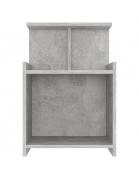 Comodini 2pz Grigio Cemento 40x35x60 cm in Legno Multistrato