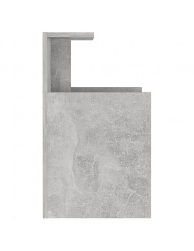 Comodini 2pz Grigio Cemento 40x35x60 cm in Legno Multistrato