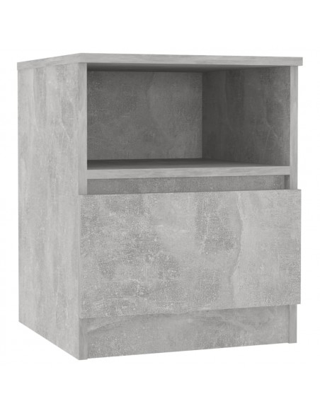 Comodini 2 pz Grigio Cemento 40x40x50 cm in Legno Multistrato