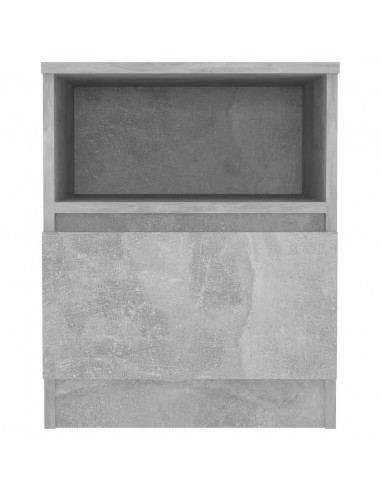 Comodini 2 pz Grigio Cemento 40x40x50 cm in Legno Multistrato