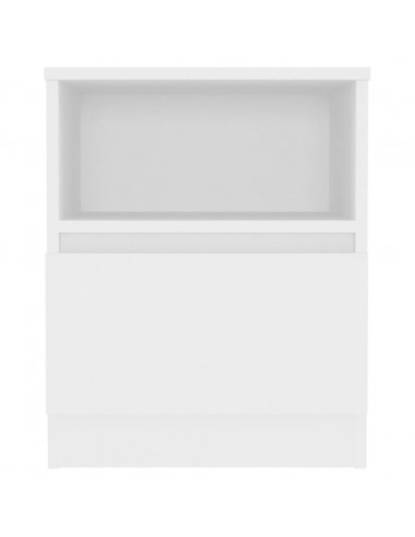 Comodino Bianco 40x40x50 cm in Legno Multistrato