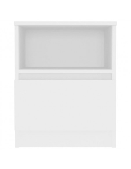 Comodino Bianco 40x40x50 cm in Legno Multistrato