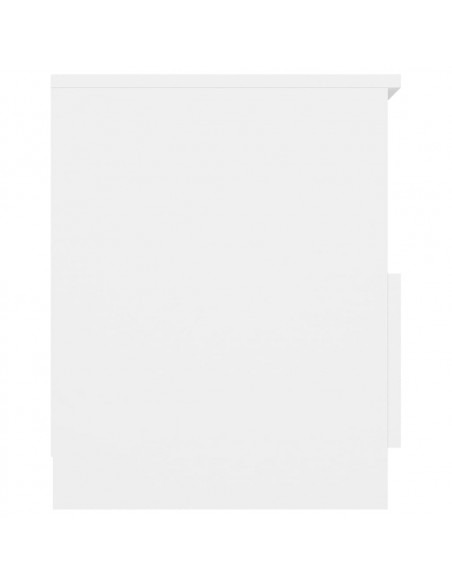 Comodino Bianco 40x40x50 cm in Legno Multistrato