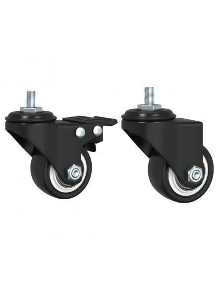 Tavolino Salotto con Ruote Nero 91x55x34 cm Legno Multistrato
