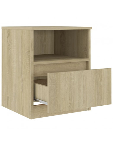 Comodino Rovere Sonoma 40x40x50 cm in Legno Multistrato