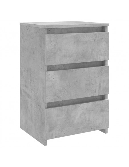 Comodino Grigio Cemento 40x35x62,5 cm in Legno Multistrato
