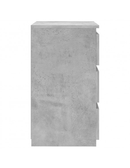 Comodino Grigio Cemento 40x35x62,5 cm in Legno Multistrato
