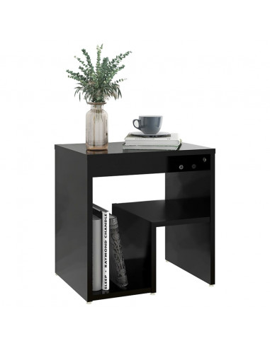 Comodino Nero 40x30x40 cm in Legno Multistrato