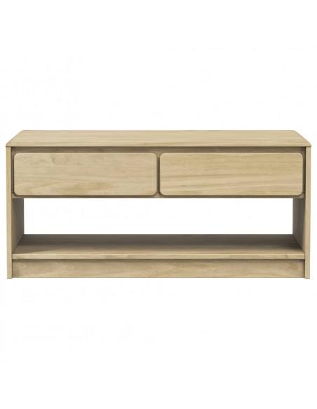 Tavolino Salotto SAUDA Rovere 99x55x45 cm Legno Massello Pino