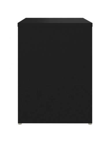 Comodini 2 pz Neri 40x30x40 cm in Legno Multistrato