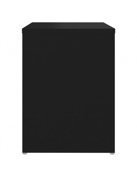 Comodini 2 pz Neri 40x30x40 cm in Legno Multistrato