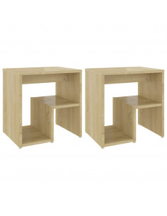 Comodini 2 pz Rovere Sonoma 40x30x40 cm in Legno Multistrato 2