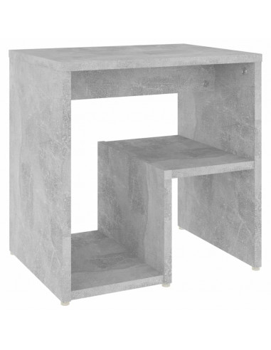 Comodino Grigio Cemento 40x30x40 cm in Legno Multistrato