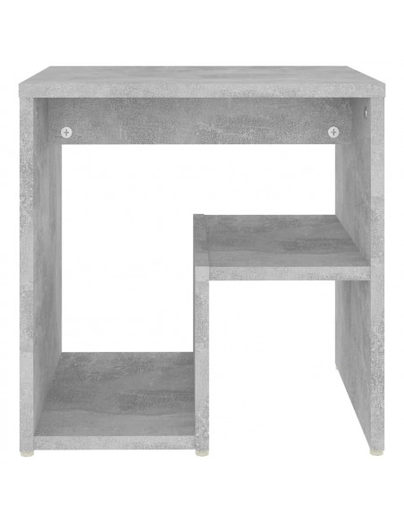 Comodino Grigio Cemento 40x30x40 cm in Legno Multistrato