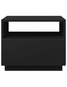 Tavolino da Soggiorno con Luci LED Nero 50x49x40 cm 2