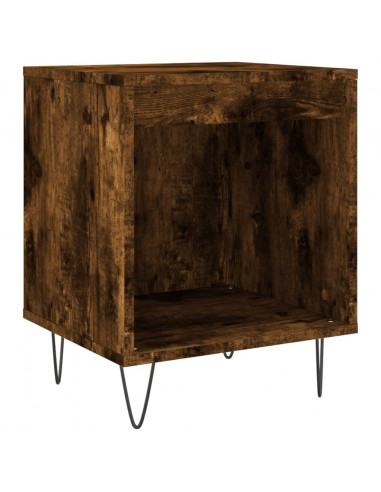 Comodini 2pz Rovere Fumo 40x35x50 cm in Legno Multistrato