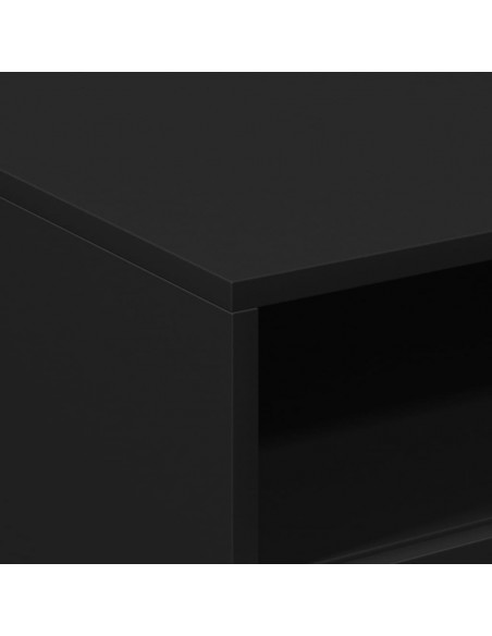 Tavolino da Soggiorno con Luci LED Nero 50x49x40 cm