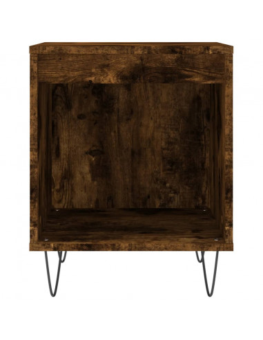 Comodini 2pz Rovere Fumo 40x35x50 cm in Legno Multistrato