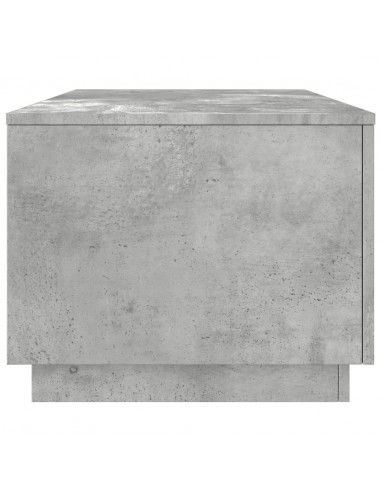 Tavolino da Soggiorno con Luci LED Grigio Cemento 90x50x40 cm