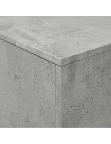 Tavolino da Soggiorno con Luci LED Grigio Cemento 90x50x40 cm