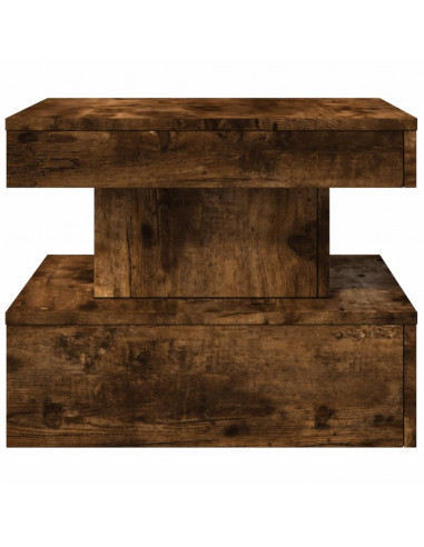 Tavolino da Soggiorno con Luci LED Rovere Sonoma 50x50x40 cm