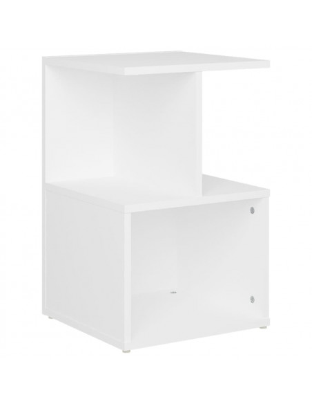 Comodino Bianco 35x35x55 cm in Legno Multistrato