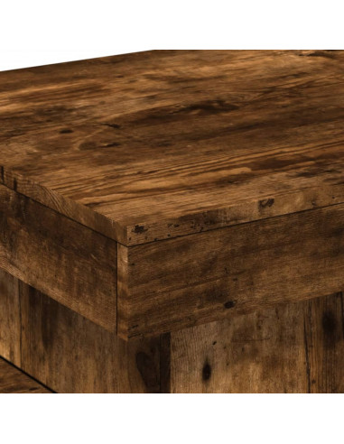 Tavolino da Soggiorno con Luci LED Rovere Sonoma 50x50x40 cm