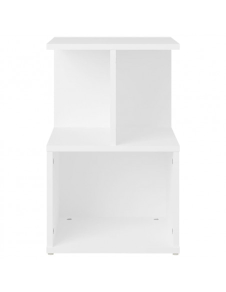 Comodino Bianco 35x35x55 cm in Legno Multistrato