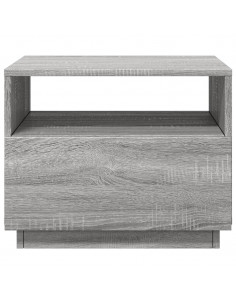 Tavolino da Soggiorno con Luci LED Grigio Sonoma 50x49x40 cm 2