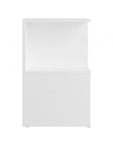 Comodino Bianco 35x35x55 cm in Legno Multistrato