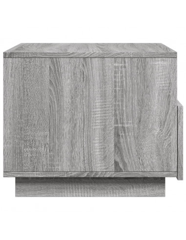 Tavolino da Soggiorno con Luci LED Grigio Sonoma 50x49x40 cm