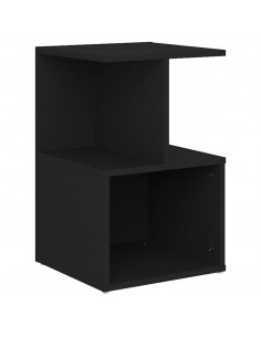 Comodino Nero 35x35x55 cm in Legno Multistrato 2