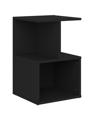 Comodino Nero 35x35x55 cm in Legno Multistrato