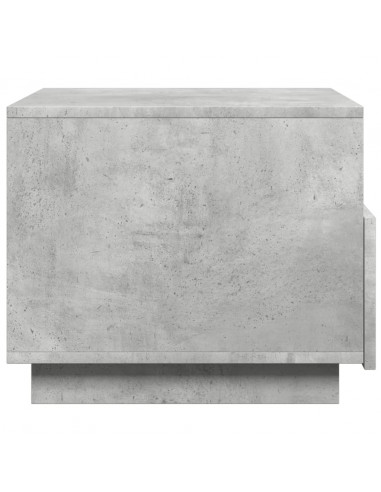 Tavolino da Soggiorno con Luci LED Grigio Cemento 50x49x40 cm