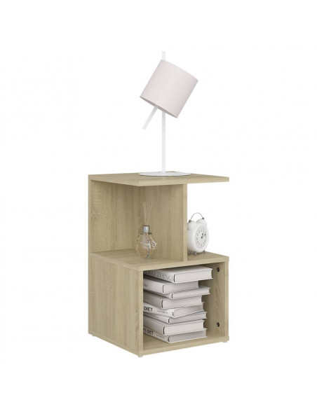 Comodino Rovere Sonoma 35x35x55 cm in Legno Multistrato
