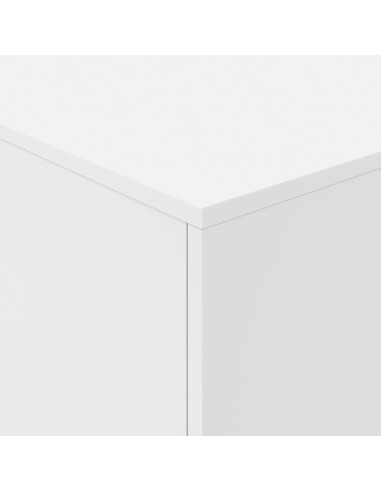 Tavolino da Soggiorno con Luci LED Bianco 90x50x40 cm