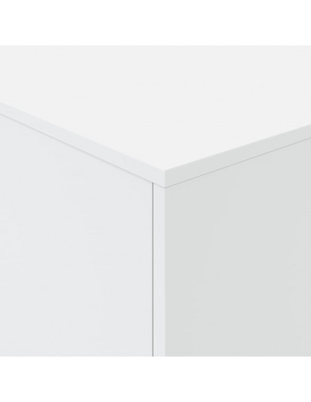 Tavolino da Soggiorno con Luci LED Bianco 90x50x40 cm