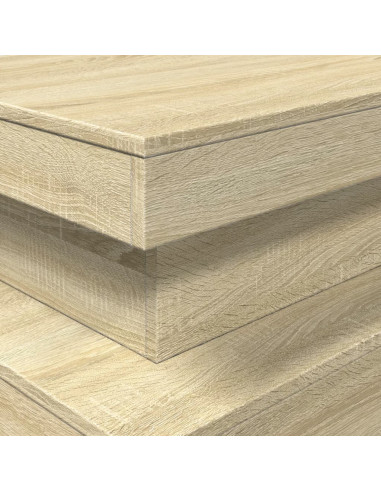 Tavolino da Soggiorno con Luci LED Rovere Sonoma 90x50x40 cm