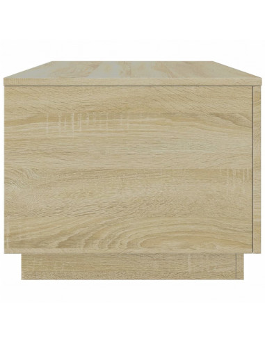 Tavolino da Soggiorno con Luci LED Rovere Sonoma 90x50x40 cm